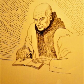 Thomas Merton - 11" x 8 " Pen & Ink Drawing
