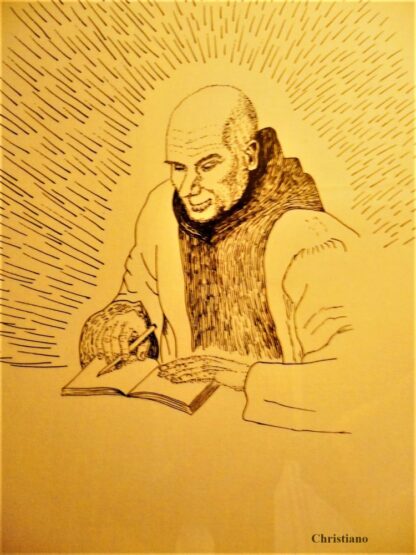 Thomas Merton - 11" x 8 " Pen & Ink Drawing