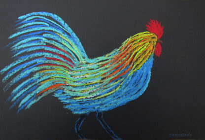 "Chicken  4-21-19"  Pastel on Paper   12" x 18"