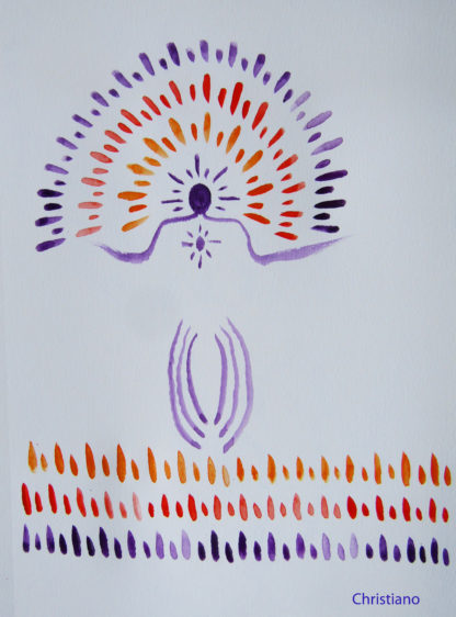 Remembering the Victims of 9/11     Watercolor on Paper   10" x 7"