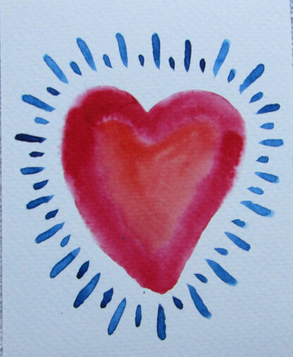 "Heart  05" -  Watercolor on Paper - 14" x 11"