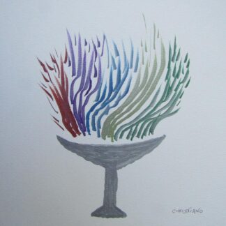 "Chalice of Universal Love - Ink Study"  -  Ink on Paper -  12" x 9 "