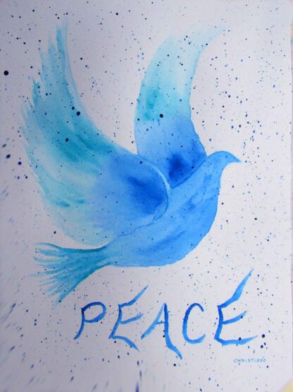 "Dove of Peace"  - Watercolor on Paper -  15" x 11"