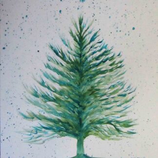 "The North Star of Peace"  -  Watercolor on Paper  - 14" x 11"