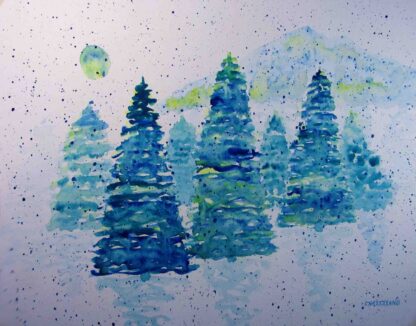 "A Walk in the Woods" - Watercolor on Paper  - 11" x 14"