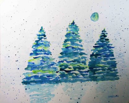 "The Spirit of Spruce"  - Watercolor on Paper - 11" x 14"