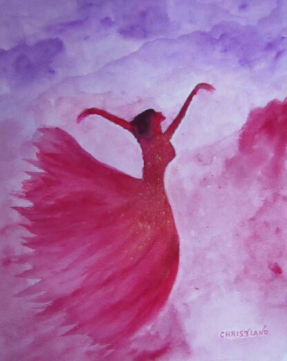 "Lady O Love"  - watercolor on paper  - 10" x 8"